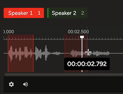 Label Studio UI showing audio annotation interface